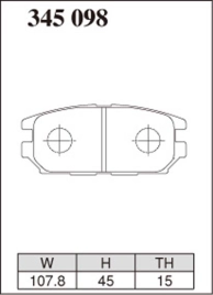 Тормозные колодки Dixcel Z type Z-345098 Mitsubishi CN9A GALANT LEGNUM VR-4 3000 GT задние