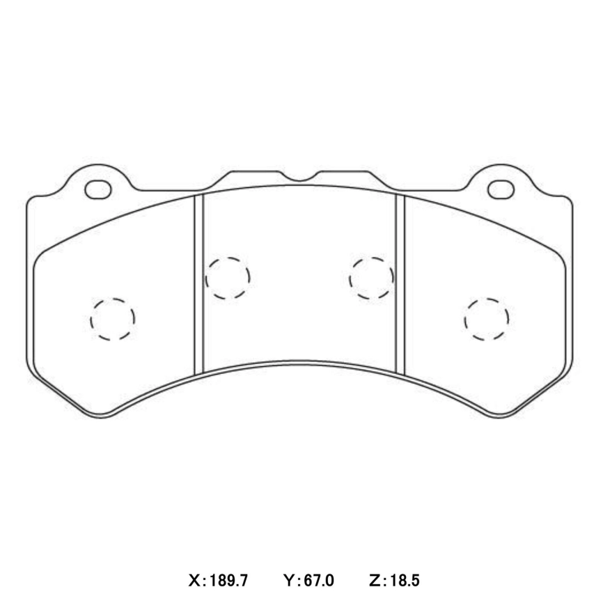Тормозные колодки Winmax W6.5 (RS19) 690 RCP117 Nissan R35 GT-R Brembo® 6pot передние фото 3